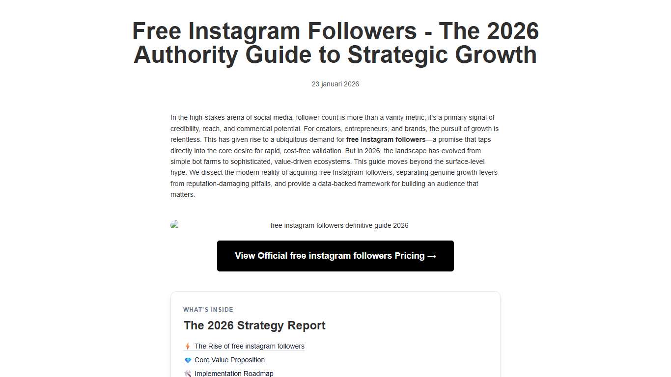 Free Instagram Followers - The 2026 Authority Guide to Strategic Growt – delta